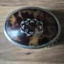 Solid sterling Silver collection, Antique Inkwell, Tortoise shell brush, Silver handles items. Image 6