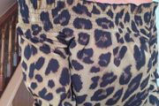 Open Shoulder Animal Print Top, size 8