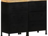 Sideboard with 6 Drawers Rough Mango Wood