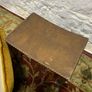 Vintage oak framed footstool with tapestry cushion. Image 7