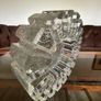 Heavy Glass Ashtray or Candle Holder made by Pukeberg Glasbruk Nybro Sweden Image 7