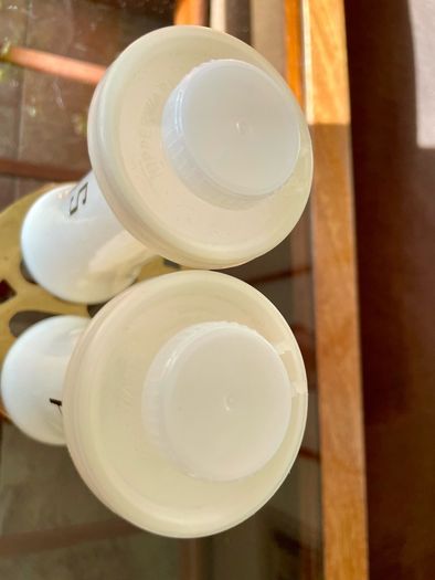 Vintage Tall 1970s MCM Atomic Retro Tupperware Salt and Pepper Shakers