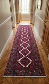 Beautiful Persian Hamadan Hand Knotted Runner Rug Carpet