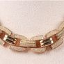 Christian Dior Pave Chain Link Collar Necklace Statement Chunky Image 2