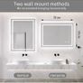 Bathroom Mirror with LED Lights, 500x700 MM Illuminated Backlit Image 7