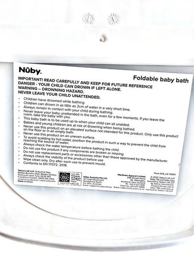 Foldable baby bath