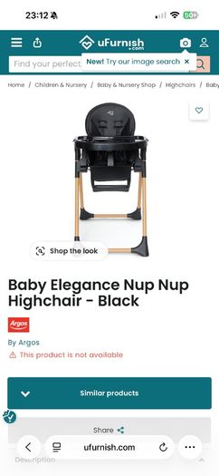 Limited edition colour Nup Nup High Chair
