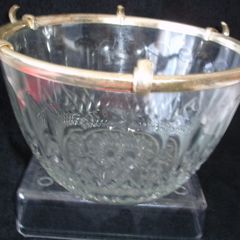 Vintage Clear Glass Punch Bowl