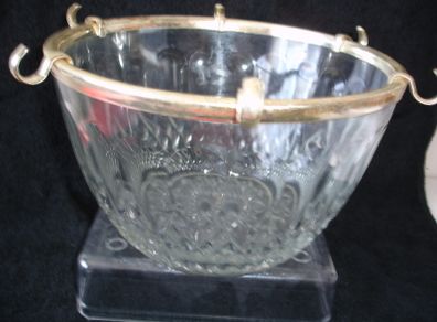 Vintage Clear Glass Punch Bowl