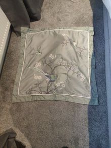 two large square pillows/cushion covers