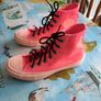 converse chuck taylor hi tops, neon orange Image 3