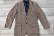 Vinegar Vines Wool Blend Herringbone Blazer Jacket Mens Medium