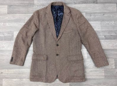 Vinegar Vines Wool Blend Herringbone Blazer Jacket Mens Medium