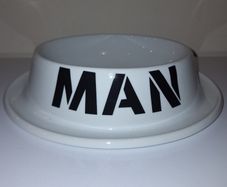 SALE!  Large White Ceramic Bowl for a CAT or a DOG