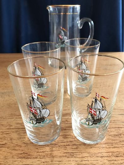Glass Jug + matching glasses