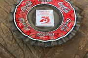 Coca Cola Glass 75 Anniversary ashtray New