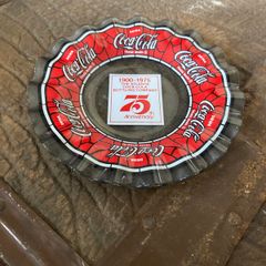 Coca Cola Glass 75 Anniversary ashtray New
