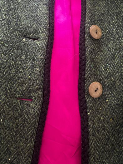 Avoca - Womens Lambswool Button Up Jacket - Green Tweed - Sz 1