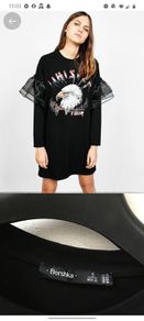Bershka Whisper black dress tunic size S UK12 EU40 Postage included