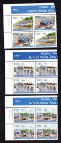2005 Ireland 150th Anniversary of the Dublin-Belfast Railway Commemorative Stamps Plate Blocks 1A1A1A1A Mint Never Hinged (MNH)