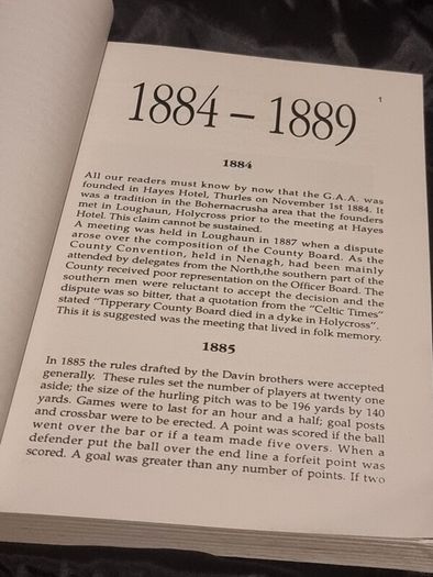 Gaelic Games in Holycross Ballycahill 1884-1990