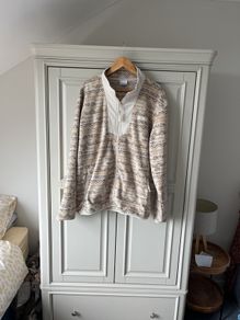 Columbia Men's Beige Pattern Fleece Jacket Size XL
