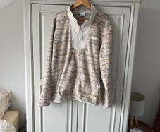 Columbia Men's Beige Pattern Fleece Jacket Size XL