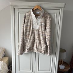 Columbia Men's Beige Pattern Fleece Jacket Size XL