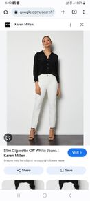 Karen Millen - Off White Jeans - BNWT RRP 95 - True to Size UK 8