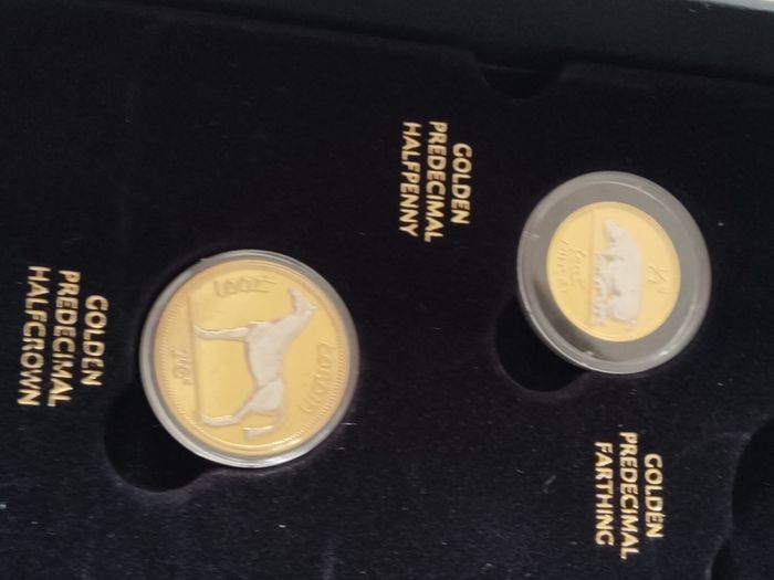 Irish collection coin box+ 4 coins