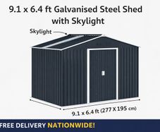 Metal Shed Skylight & Floor Frame 9.1 X 6.4 ft