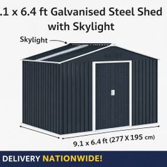 Metal Shed Skylight & Floor Frame 9.1 X 6.4 ft