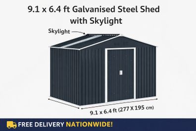 Metal Shed Skylight & Floor Frame 9.1 X 6.4 ft