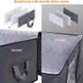 NEW SALE | 3 Pack 90L Clothes Storage Bags Large Storage Box with Lid Packing Boxes for Moving House with Reinforced Handle Thick Fabric Clear Window for Clothes Duvet Blankets Bedding, Grey Image 4