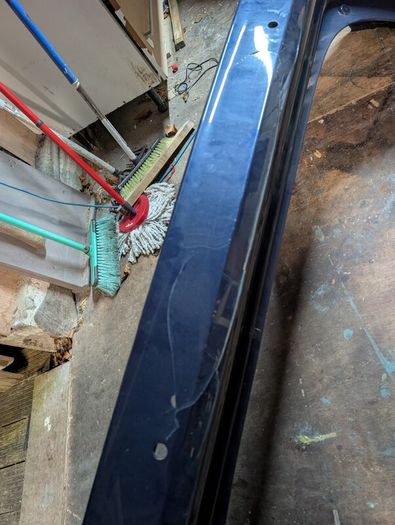 Hyundai Tuscan 2019 rear bumper (damaged)