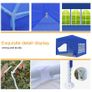 Waterproof Gazebo with Sides 3m x 3m, White Garden Gazebo Marquee Tent Event Image 4
