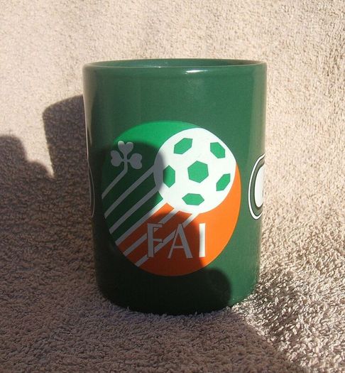 FAI EIRCOM (Football Association of Ireland) - personalised mug with name JOHN (early 2000s). Clean unused condition.