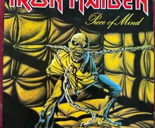 Iron Maiden Original 1984 release piece of mind. Sleeve in vg+ condition. Vinyl is vg with scuff marks that doesn't affect sound quality