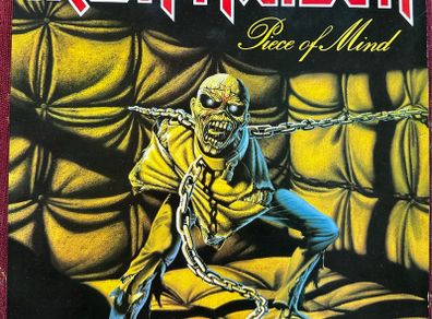 Iron Maiden Original 1984 release piece of mind. Sleeve in vg+ condition. Vinyl is vg with scuff marks that doesn't affect sound quality