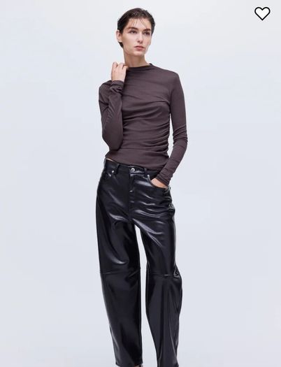Draped silk blend top size XS