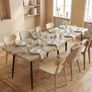 Dining Table for 4 People, 110 cm Nordic Rectangular Kitchen Table with Steel Legs for Living Room and Dining Room, Oak Image 4
