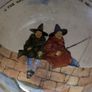 Rare and extremely collectible Royal Doulton large bowl, "Gallant Fishers" series (1910s-1930s) Image 2