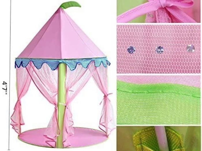 Girls Play Tent&Princess Castle Portable Playhouse, Pink Pop up tent for Kids Indoor/Outdoor Game (FREE POSTAGE)