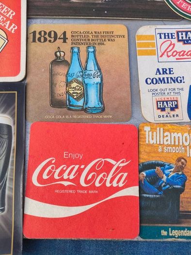 Vintage beer mat collage