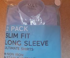 Marks and Spencer Boys 2 pack slim fit school ultimate shirts BNWT 6-7 years T