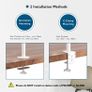 Dual Monitor Arm Desk Mount, Adjustable for 13/27 Inch  Screens, VESA 75x75/100x100, Full Motion Tilt, 360 Rotation, Height Adjustable, Max 10kg per Arm, Easy Install, White Image 7
