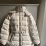 Zara semi long cream belted puffer jacket Image 4