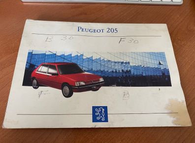 Peugeot 205 Instruction Manual driver handbook