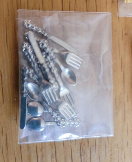 Dolls house tableware - plates, cutlery, glasses and more
