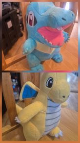 2 Small  Pokemon Plush - todadile  + dragonite